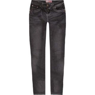 Contrast Stitch Girls Skinny Jeans Black Denim In Sizes 16, 14, 10, 12, 7,