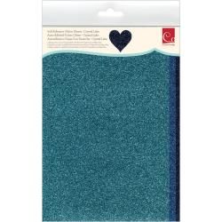 Self adhesive Glitter Sheets 6 X9 3/pkg  Crystal Lake  Blue Hues