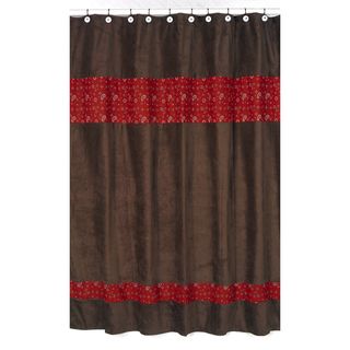 Wild West Cowboy Western Bandana Shower Curtain (Brown/ red Materials 100 percent cottonDimensions 72 inches wide x 72 inches longCare instructions Machine washableShower hooks and liner not includedThe digital images we display have the most accurate 