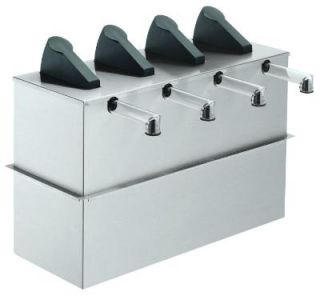 Server Products Drop In 4 Pump Dispenser For 4 Pouches, Stainless Base