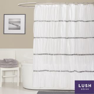 Lush Decor Twinkle White Shower Curtain (WhiteMaterials PolyesterDimensions 72 inches wide x 72 inches longCare instructions Dry cleanThe digital images we display have the most accurate color possible. However, due to differences in computer monitors,
