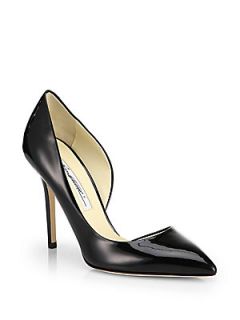 Brian Atwood Patty Patent Leather dOrsay Pumps   Black White