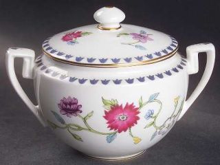 Royal Worcester Patricia Sugar Bowl & Lid, Fine China Dinnerware   Floral Center