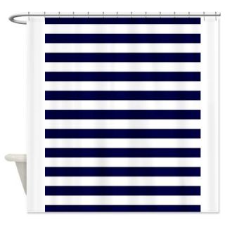  Nautical Navy Stripes Shower Curtain  Use code FREECART at Checkout