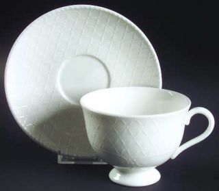 Lenox China Swedish Terrace Footed Cup & Saucer Set, Fine China Dinnerware   All