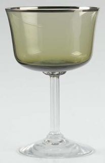 Fostoria Tenderness Green Champagne/Tall Sherbet   Stem #6123, Green,  Platinum