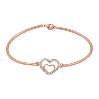 Bridge Jewelry Diamond Accent Heart Bracelet