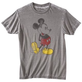Mickey Mouse Mens Graphic Tee   Platinum Gray L