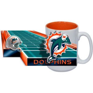 Miami Dolphins 15oz. Two Tone Mug
