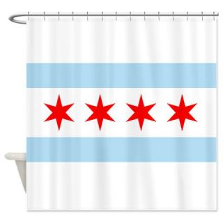  Chicago Flag Shower Curtain  Use code FREECART at Checkout