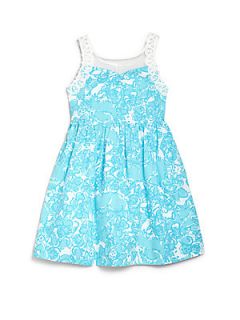 Lilly Pulitzer Kids Toddlers & Little Girls Little Becky Dress   Turquoise
