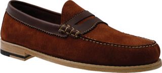 Mens Bass Bradford   Rust Suede/Leather Penny Loafers