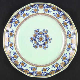 Adams China Shalimar Dinner Plate, Fine China Dinnerware   Yellow&Blue Design,Gr