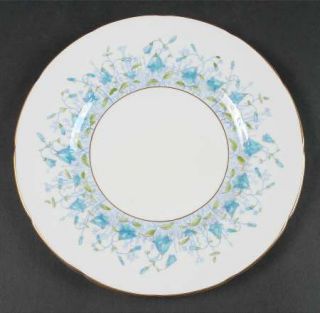 Coalport Harebell Turquoise Luncheon Plate, Fine China Dinnerware   Turquoise Fl