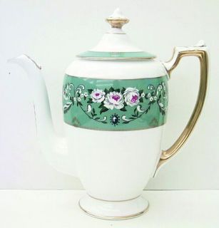 Ralph Lauren Annalia Coffee Pot & Lid, Fine China Dinnerware   Bone, Pink/White