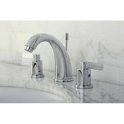 Nuvofusion Chrome Gooseneck Widespread Bathroom Faucet