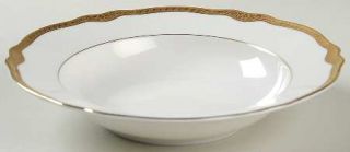 Franconia   Krautheim Jewel Rim Soup Bowl, Fine China Dinnerware   Gold Trim W/E