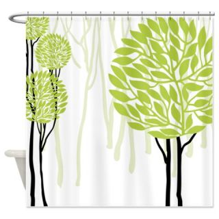  Pretty Modernist Green Tree 4B Shower Curtain  Use code FREECART at Checkout