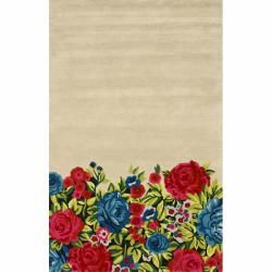 Nuloom Handmade Floral Multi Faux Silk/ Wool Rug (5 X 8) (MultiStyle ContemporaryPattern FloralTip We recommend the use of a non skid pad to keep the rug in place on smooth surfaces.All rug sizes are approximate. Due to the difference of monitor colors