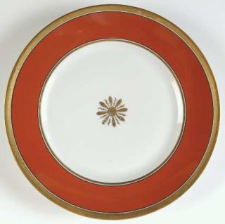 Richard Ginori Visconte Red Salad Plate, Fine China Dinnerware   Red Border,Cent