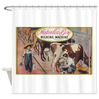  Waterloo Boy Milking Machines Shower Curtain  Use code FREECART at Checkout