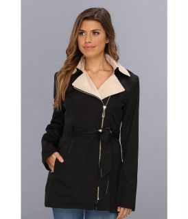 Vince Camuto Two Tone Asymmetric Zip Trench F8101 Womens Coat (Multi)