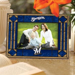 Milwaukee Brewers Art Glass Picture Frame
