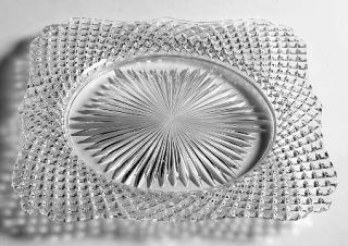 Westmoreland English Hobnail Clear (Round Base) Square Dinner Plate   Stem #555,