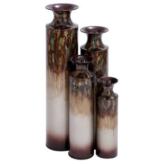 Metal Vases (set Of 4) (MultiMaterials Rust free premium grade metal alloyQuantity Four (4)Setting IndoorDimensions 28 inches high, 24 inches high, 19 inches high, 15 inches high )