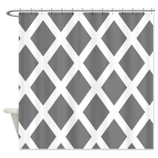  Gray and Whte Diamonds Shower Curtain  Use code FREECART at Checkout