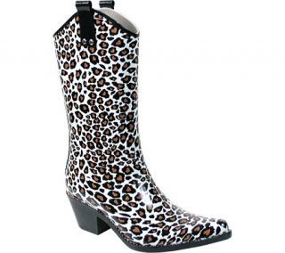 Womens Nomad Yippy   Brown/White Leopard Heart Boots