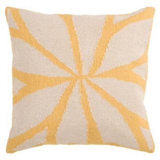 Woven Exploded Geometric Toss Pillow   Yellow (18x18)