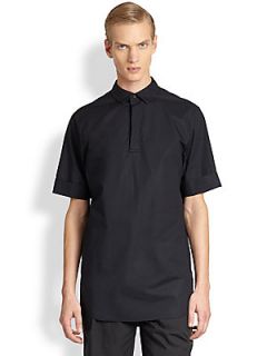 Alexander Wang Oversized Cotton Sportshirt   Black