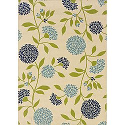 Ivory/green Outdoor Area Rug (86 X 13)