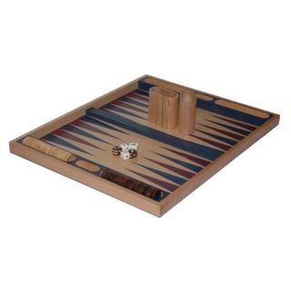 CHH Quality Product Inc 19 Inch Blue Non Folding Beech Backgammon Set   3040
