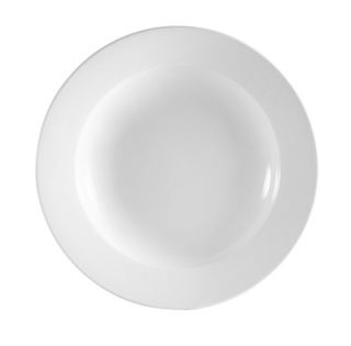 CAC International 10 oz Clinton Pasta Bowl   Rolled Edge Porcelain, Super White