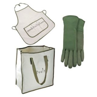 Naturally Green Bamboo Gloves, Tote Bag and Full Apron