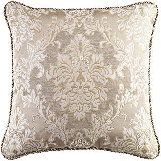 Croscill Classics Chantilly 18 Square Decorative Pillow, Almond
