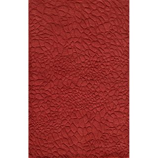 Hand loomed Loft Stones Red Wool Rug (36 X 56)