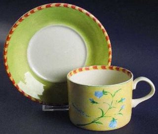 Royal Stafford GardenerS Journal Flat Cup & Saucer Set, Fine China Dinnerware  