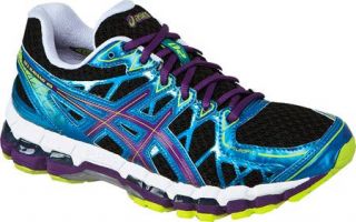 Womens ASICS GEL Kayano® 20   Black/Plum/Blue Running Sneakers