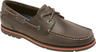 Mens Rockport Summer Tour 2 Eye Boat   Coffee Brown Leather Lace Up Shoes