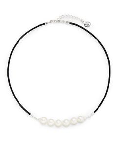 10mm Pearl Cord Necklace   Pearl