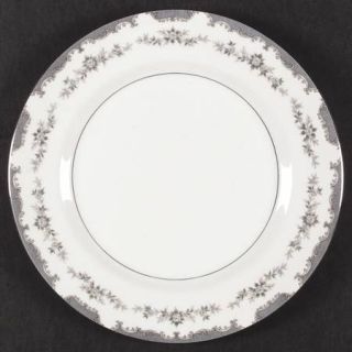 Mikasa Arlington Dinner Plate, Fine China Dinnerware   Gray Border Decor, Blue F