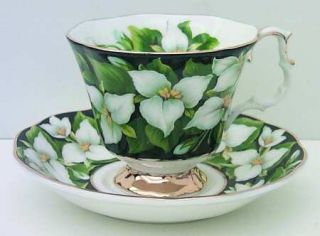 Royal Albert Provincial Flowers Footed Cup & Saucer Set, Fine China Dinnerware  