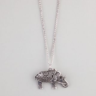 Filigree Elephant Necklace Silver One Size For Women 227725140