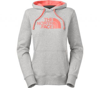 Womens The North Face Half Dome Hoodie   Heather Grey/Miami Orange Pullovers