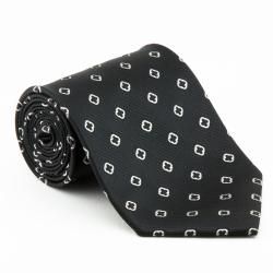 Platinum Ties Mens Black Clover Necktie