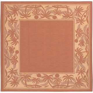 Recife Island Retreat Terra cotta Natural Square Rug (86 X 86) (Terra CottaSecondary colors NaturalTip We recommend the use of a non skid pad to keep the rug in place on smooth surfaces.All rug sizes are approximate. Due to the difference of monitor col