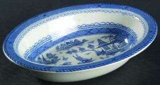 Enoch Wood & Sons Canton Blue 8 Oval Vegetable Bowl, Fine China Dinnerware   Bl